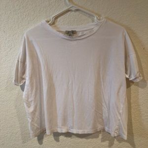 Zara oversized white crop top